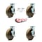 Service Caster 8 Inch High Temp Phenolic Caster Set with Roller Bearings 4 Brake 2 Swivel Lock SCC-30CS820-PHRHT-TLB-BSL-2-TLB-2 - alternate 1